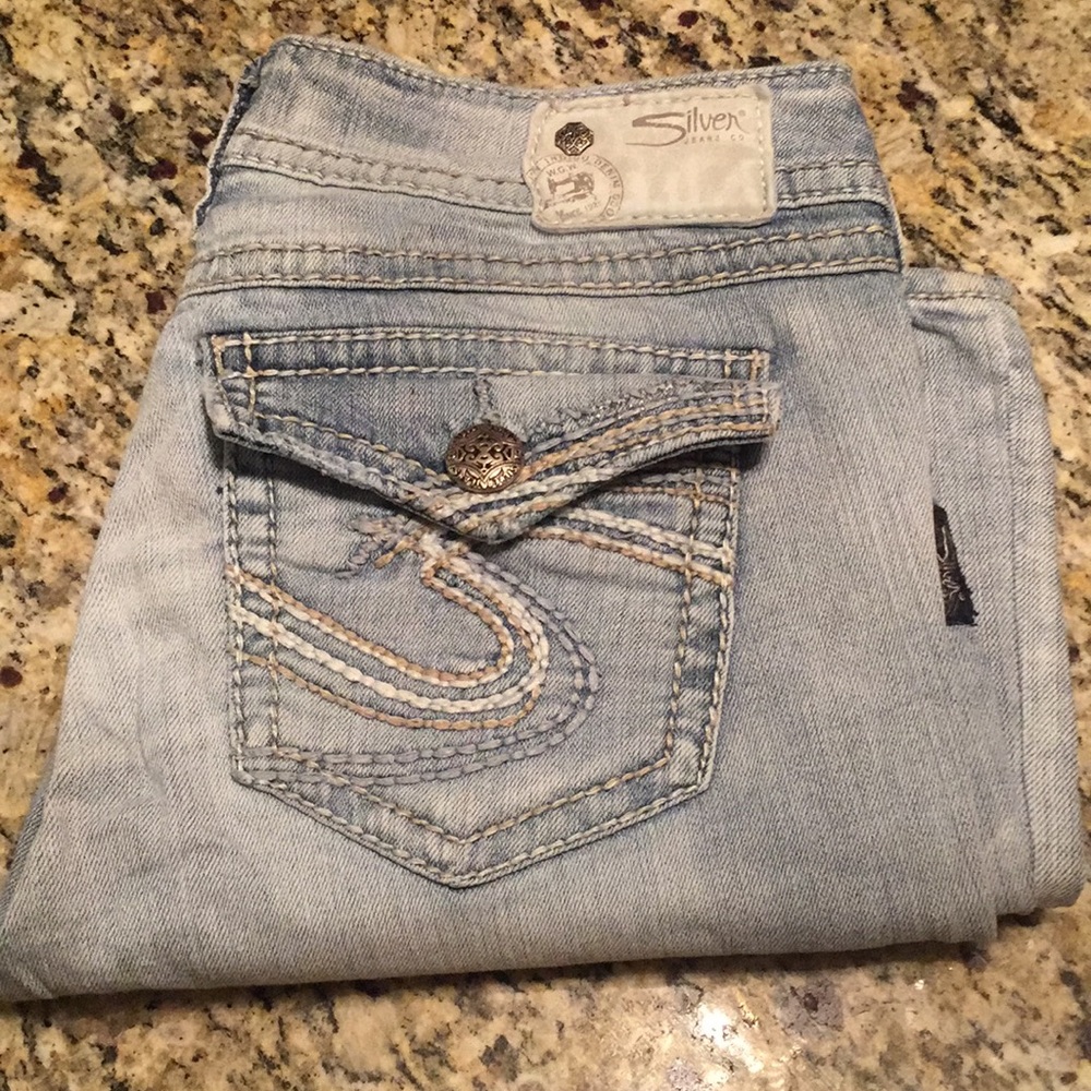 Silver Suki Surplus W29 / L30 Light Wash Boot Jean